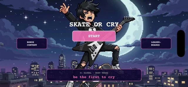Skate or Cry game screen